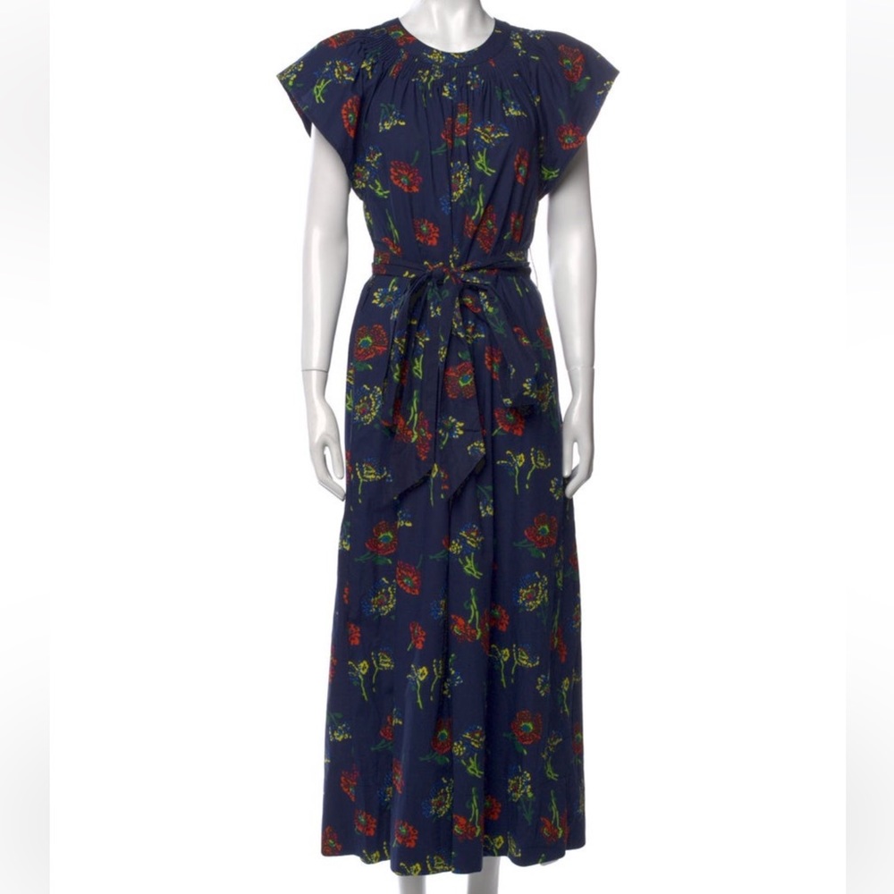 Ulla Johnson Floral Print Crew Neck Jumpsuit